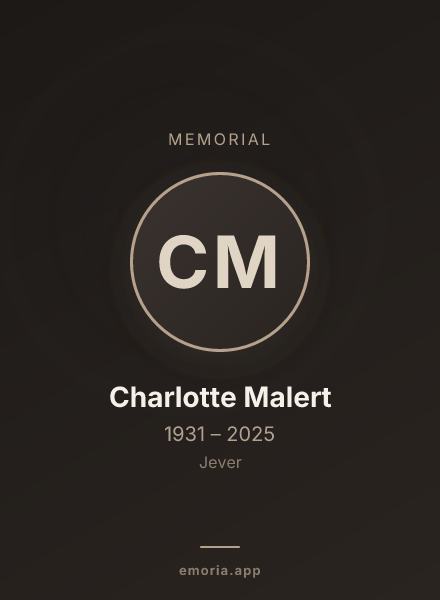 Memorial portrait of Charlotte Malert