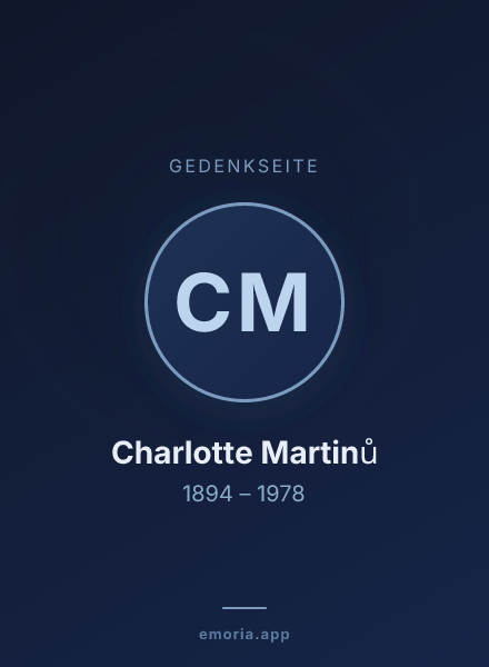 Gedenkportrait von Charlotte Martinů