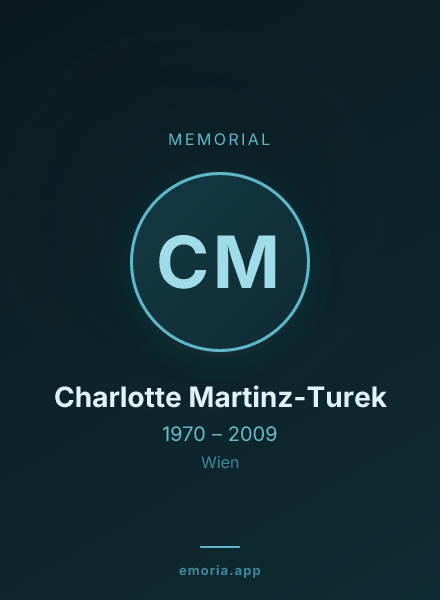 Memorial portrait of Charlotte Martinz-Turek