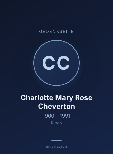 Gedenkportrait von Charlotte Mary Rose Cheverton