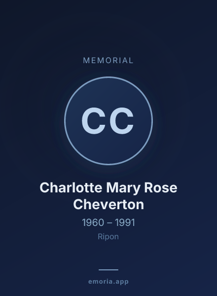 Memorial portrait of Charlotte Mary Rose Cheverton
