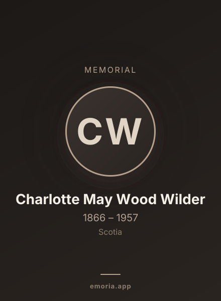 Memorial portrait of Charlotte May Wood Wilder