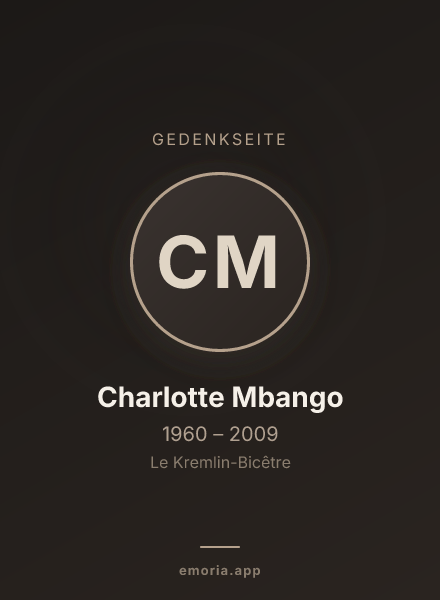 Gedenkportrait von Charlotte Mbango