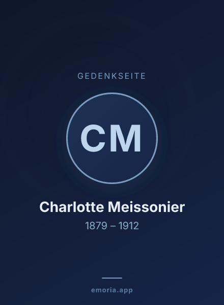 Gedenkportrait von Charlotte Meissonier