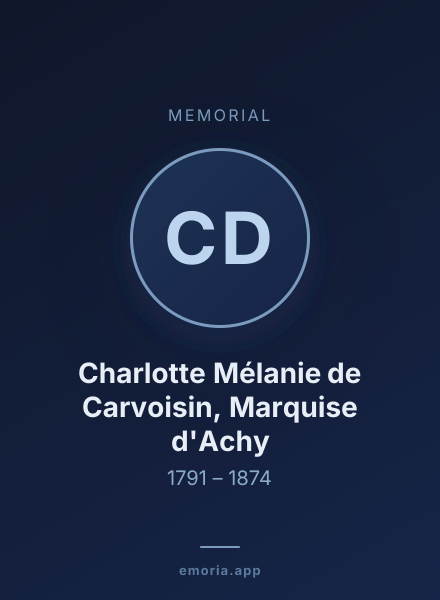 Memorial portrait of Charlotte Mélanie de Carvoisin, Marquise d'Achy