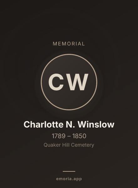 Memorial portrait of Charlotte N. Winslow
