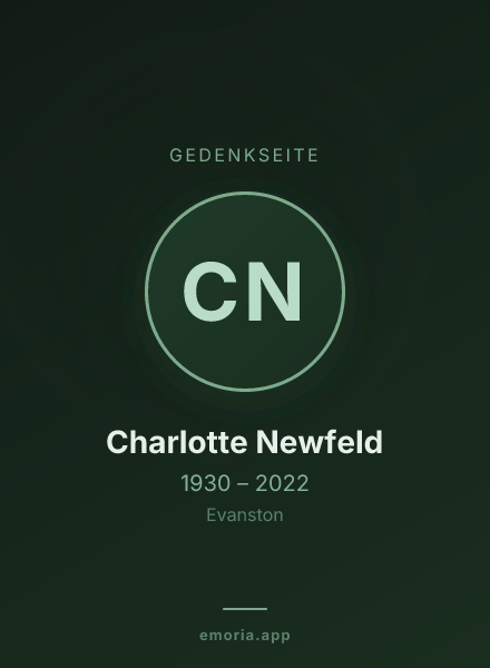 Gedenkportrait von Charlotte Newfeld