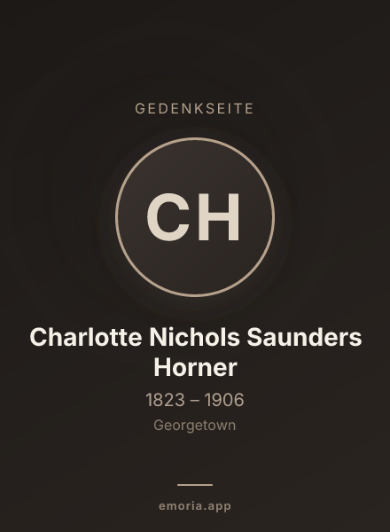 Gedenkportrait von Charlotte Nichols Saunders Horner