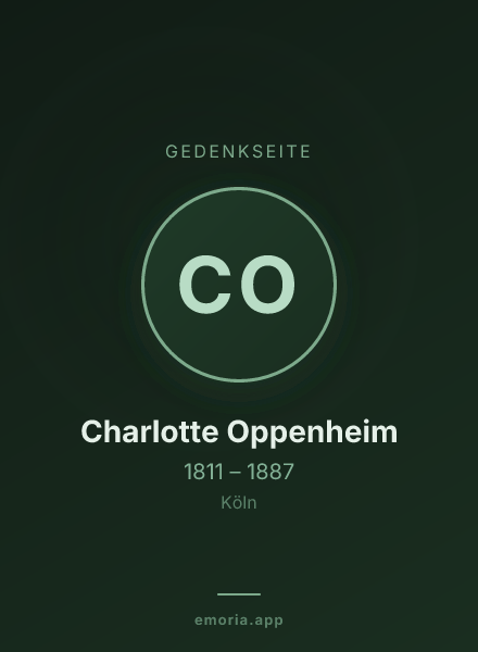 Gedenkportrait von Charlotte Oppenheim