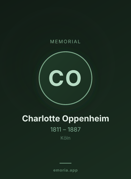 Memorial portrait of Charlotte Oppenheim