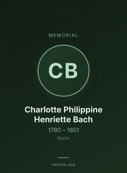 Memorial portrait of Charlotte Philippine Henriette Bach