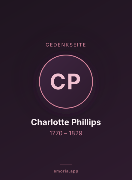 Gedenkportrait von Charlotte Phillips