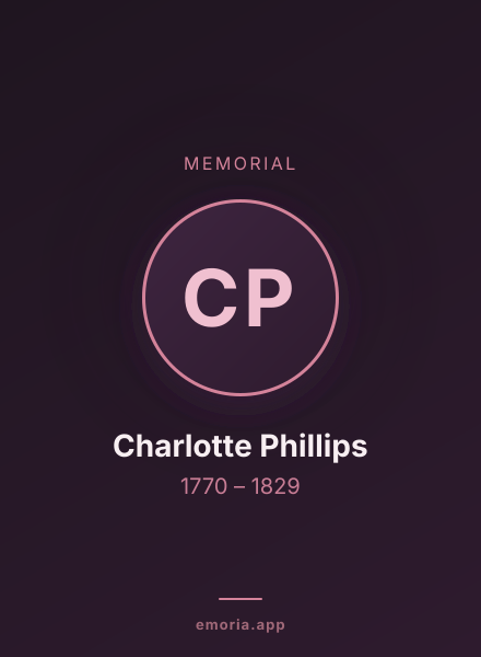 Memorial portrait of Charlotte Phillips