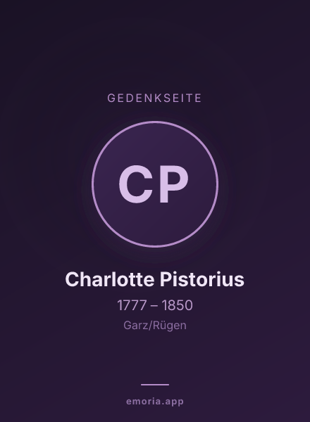 Gedenkportrait von Charlotte Pistorius