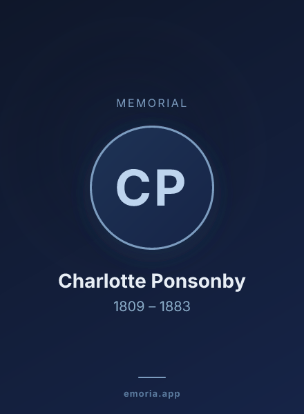 Memorial portrait of Charlotte Ponsonby