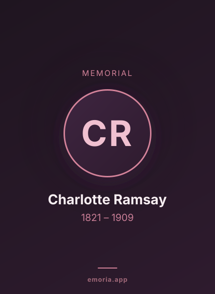 Memorial portrait of Charlotte Ramsay