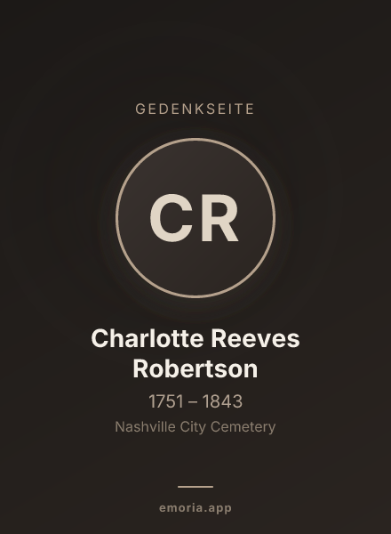 Gedenkportrait von Charlotte Reeves Robertson