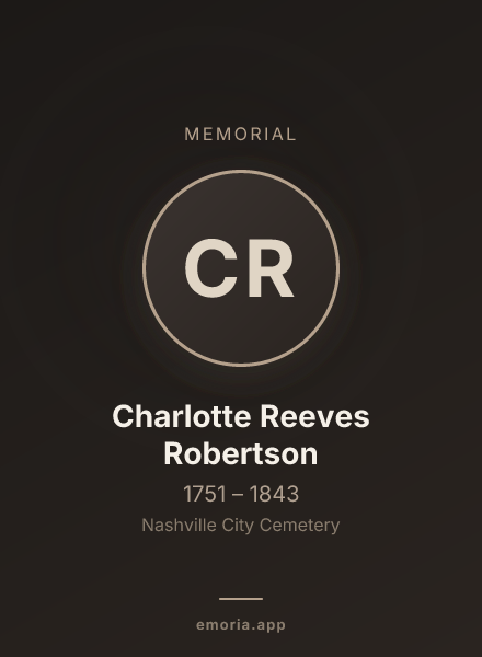 Memorial portrait of Charlotte Reeves Robertson