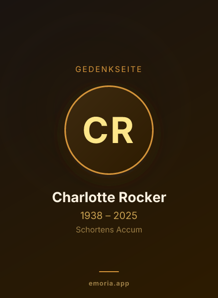 Gedenkportrait von Charlotte Rocker