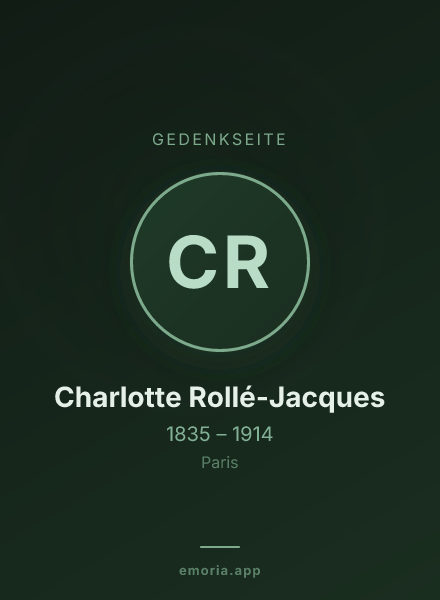 Gedenkportrait von Charlotte Rollé-Jacques