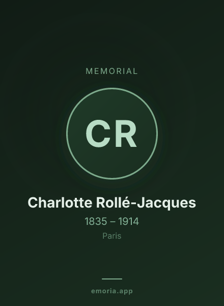 Memorial portrait of Charlotte Rollé-Jacques
