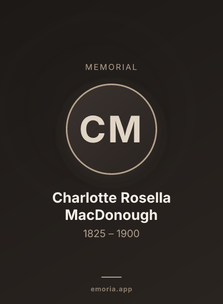 Memorial portrait of Charlotte Rosella MacDonough