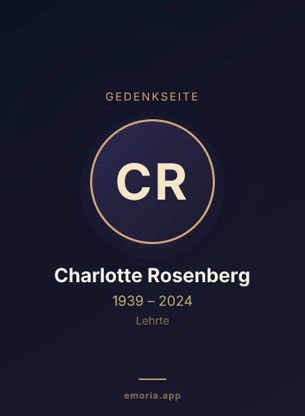 Gedenkportrait von Charlotte Rosenberg