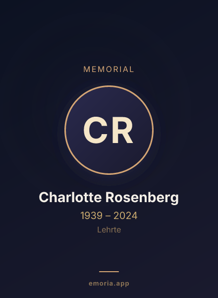 Memorial portrait of Charlotte Rosenberg