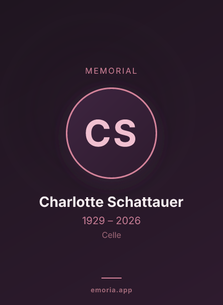 Memorial portrait of Charlotte Schattauer