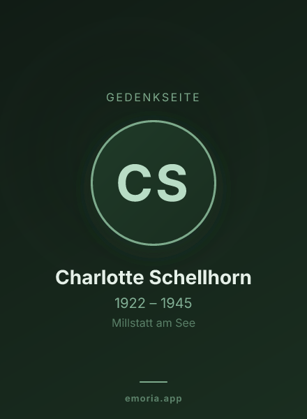 Gedenkportrait von Charlotte Schellhorn
