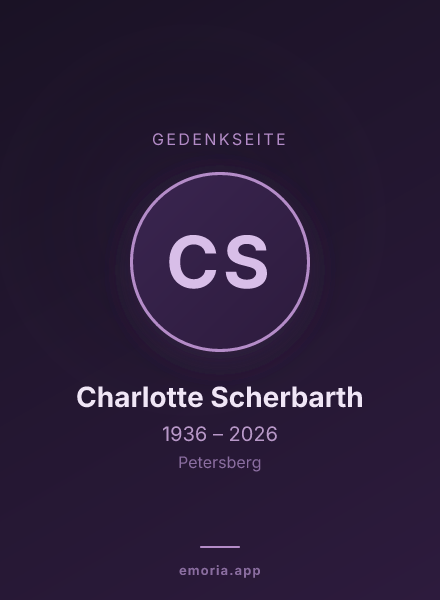 Gedenkportrait von Charlotte Scherbarth