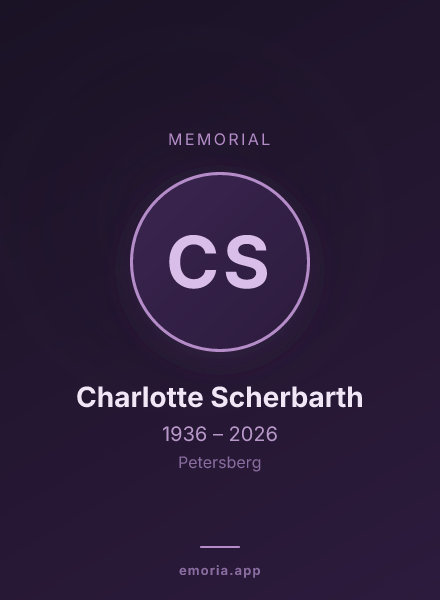 Memorial portrait of Charlotte Scherbarth