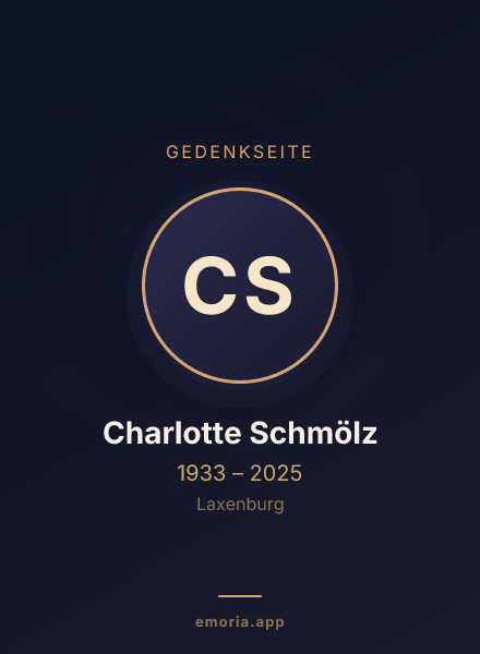 Gedenkportrait von Charlotte Schmölz