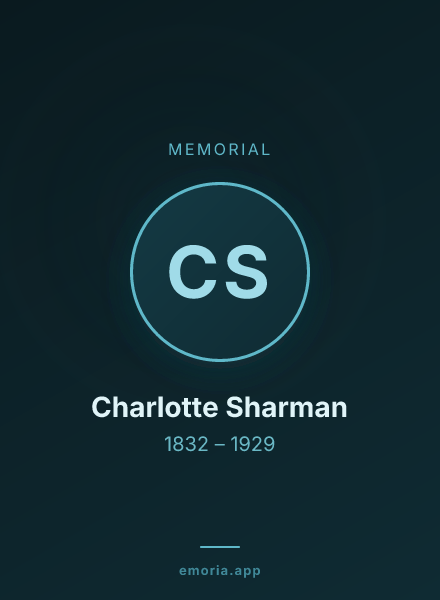 Memorial portrait of Charlotte Sharman