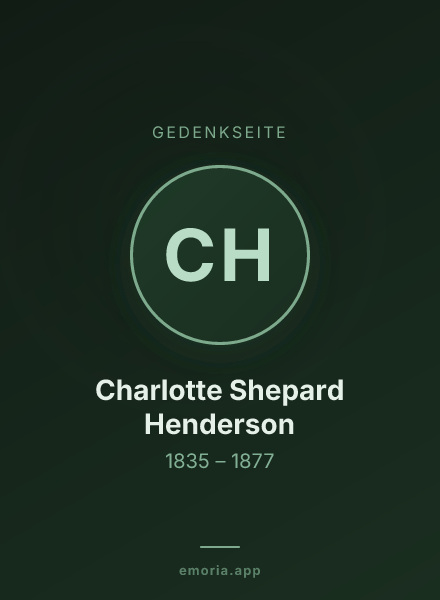 Gedenkportrait von Charlotte Shepard Henderson