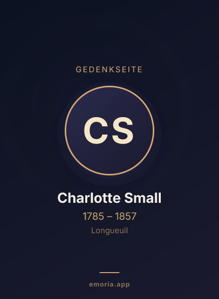 Gedenkportrait von Charlotte Small