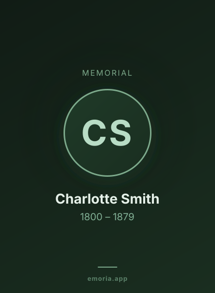 Memorial portrait of Charlotte Smith