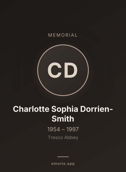 Memorial portrait of Charlotte Sophia Dorrien-Smith
