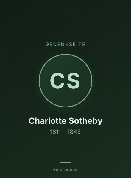 Gedenkportrait von Charlotte Sotheby