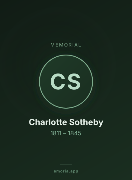 Memorial portrait of Charlotte Sotheby