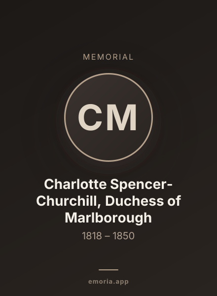 Memorial portrait of Charlotte Spencer-Churchill, Duchess of Marlborough