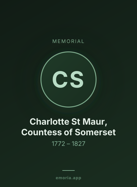 Memorial portrait of Charlotte St Maur, Countess of Somerset