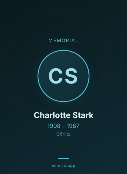 Memorial portrait of Charlotte Stark