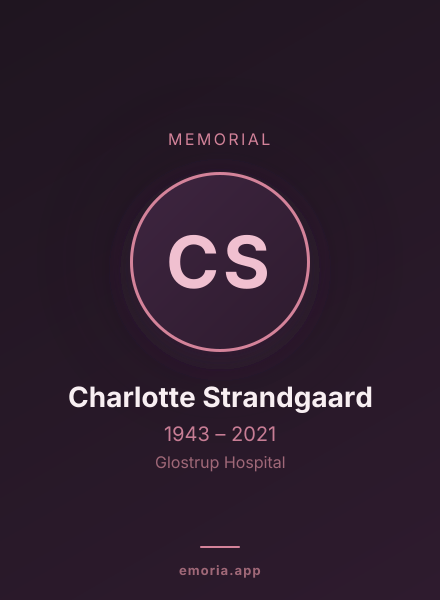 Memorial portrait of Charlotte Strandgaard