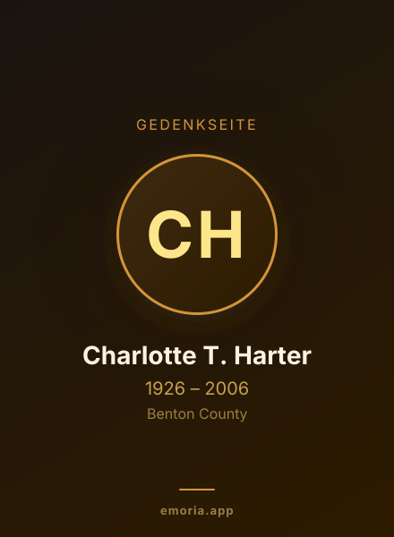 Gedenkportrait von Charlotte T. Harter