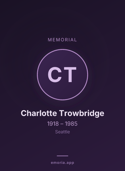 Memorial portrait of Charlotte Trowbridge