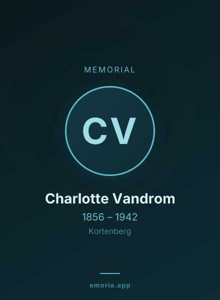 Memorial portrait of Charlotte Vandrom