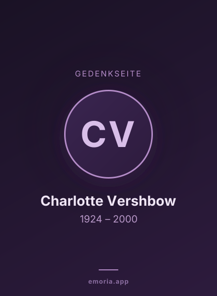 Gedenkportrait von Charlotte Vershbow