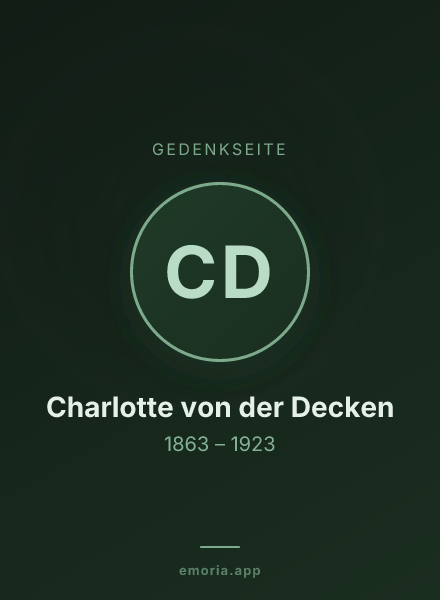 Gedenkportrait von Charlotte von der Decken