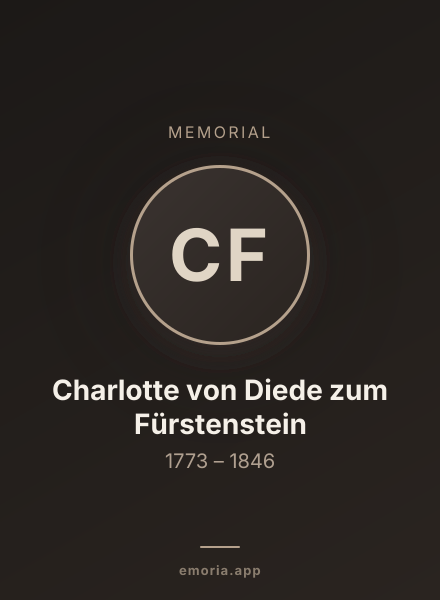 Memorial portrait of Charlotte von Diede zum Fürstenstein